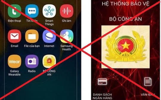 Cài đặt app giả mạo Bộ Công an bị mất 6,1 tỉ đồng Cài đặt app giả mạo Bộ Công an bị mất 6,1 tỉ đồng