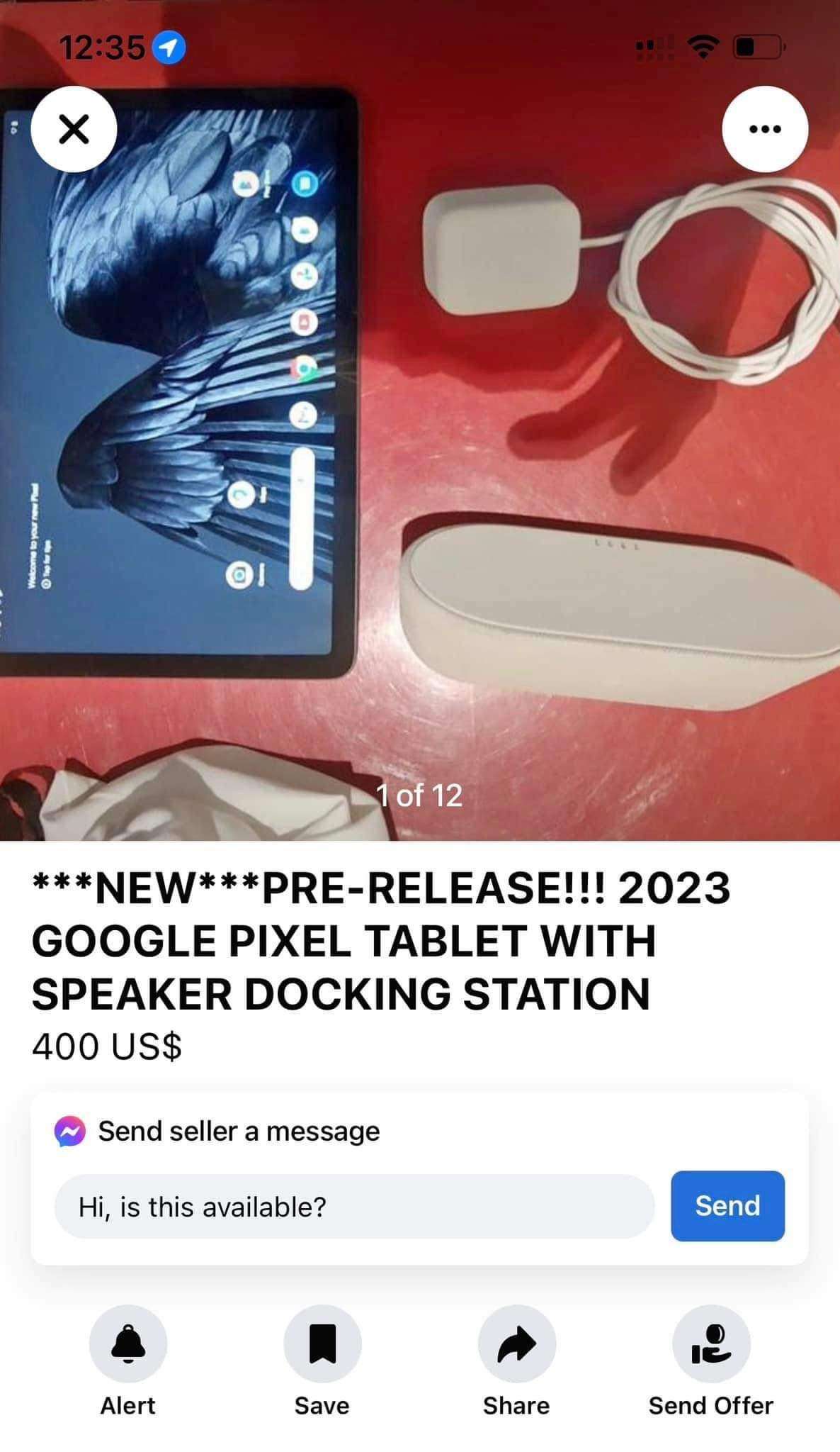 Máy tính bảng Pixel của Google đã được bán trên mạng nhưng chưa ra mắt.