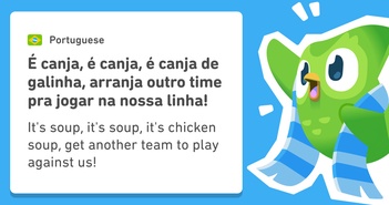 Cùng Duolingo, ủng hộ đội bóng yêu thích của bạn bằng tiếng mẹ đẻ của bạn.