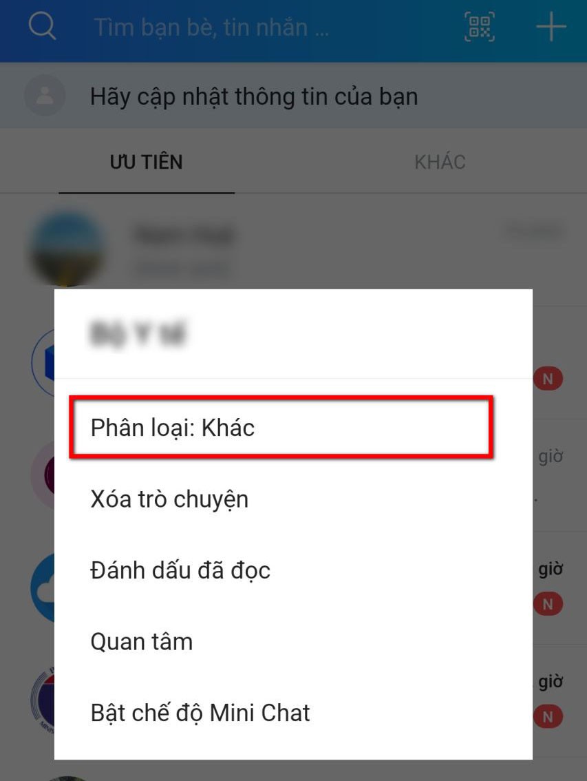 Thủ thuật - Tiện ích - Hướng dẫn cách phân loại tin nhắn ưu tiên trên Zalo (Hình 4).