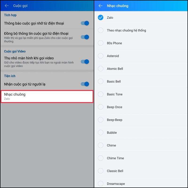 Thủ thuật - Tiện ích - Cách đổi nhạc chuông Zalo giúp “dế yêu” của bạn trở nên độc đáo (Hình 2).