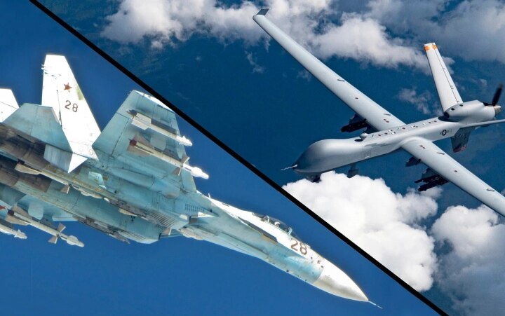 Máy bay Nga thả thẳng nhiên liệu lên UAV MQ-9