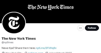 Báo New York Times mất tích xanh Twitter