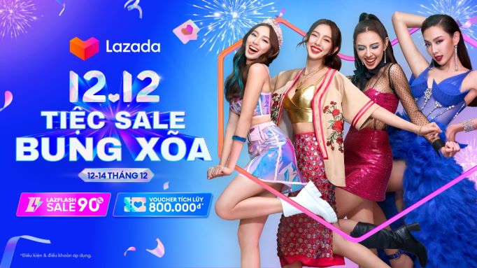 'Tiệc Sale bung xõa' 12.12 trên Lazada có gì?