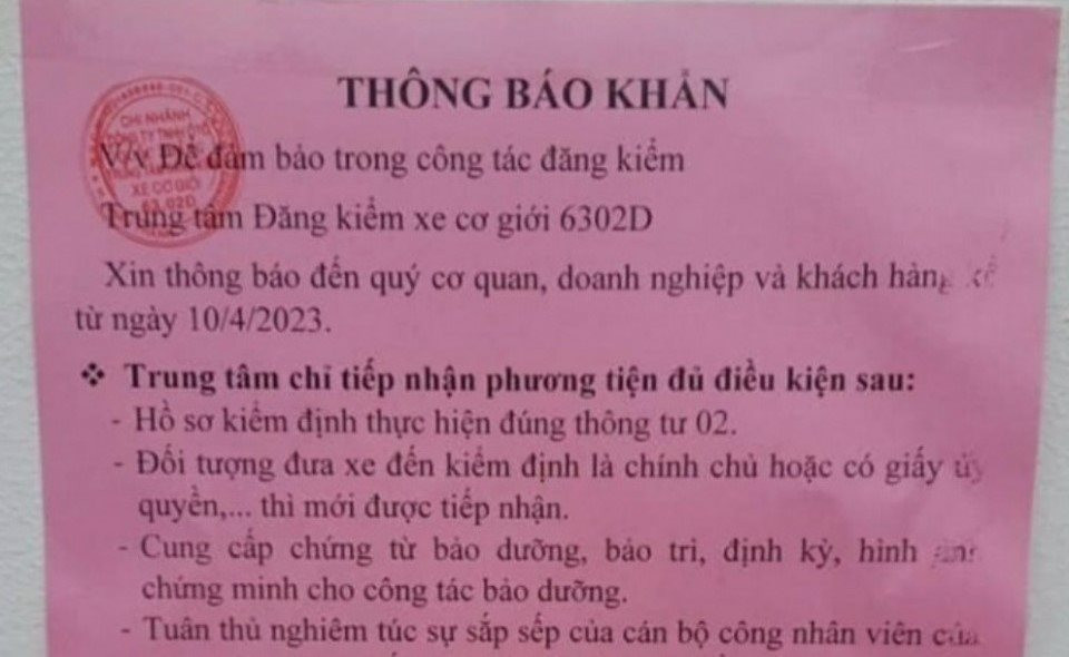 Tiền Giang: Các trung tâm đăng kiểm không tự ý quy định làm khó chủ xe