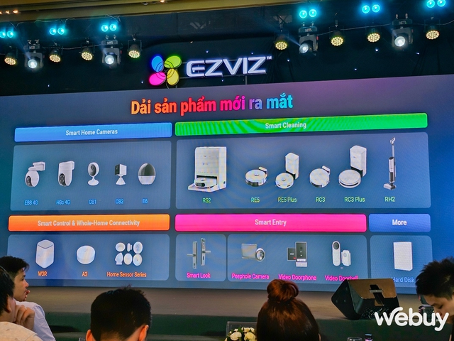 Cùng với nhiều thiết bị quản lý Smarthome khác, EZVIZ đã công bố một loạt sản phẩm hoàn toàn mới, bao gồm camera giám sát tích hợp 4G, máy hút bụi tự động, cây lau nhà thông minh và các sản phẩm khác.