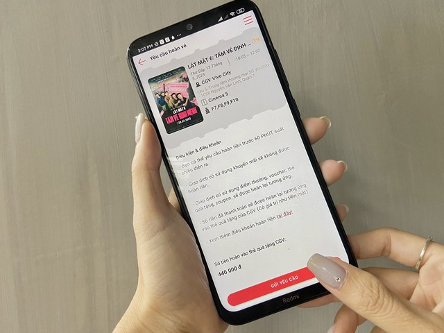 CGV đã công bố tính năng cho phép người dùng hoàn vé xem phim