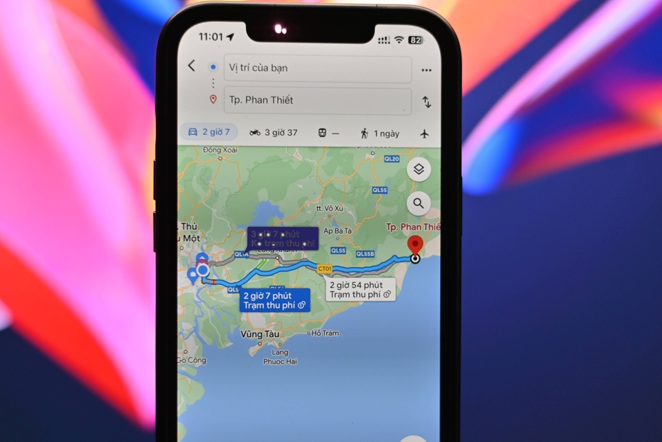 Google Maps đã chỉ đường vào cao tốc Phan Thiết - Dầu Giây