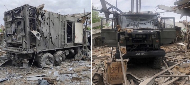 Xe chỉ huy S-400 Nga bị phá bởi hệ thống HIMARS của Ukraine?