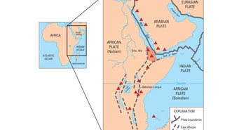 Châu Phi đang bị chia cắt làm đôi bởi hoạt động địa chất