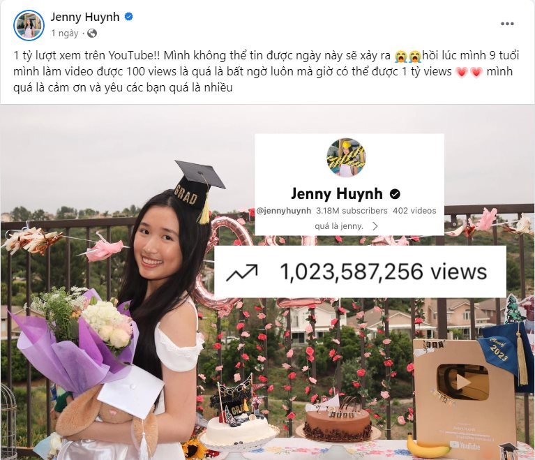 Với 1 tỷ lượt xem trên YouTube, Gen Z "con nhà người ta" Jenny Huỳnh có thể kiếm được bao nhiêu tiền?