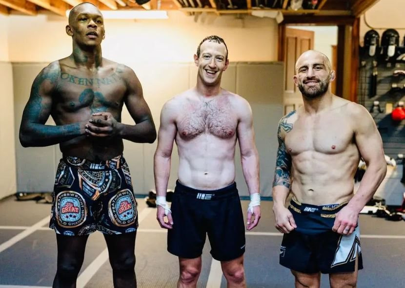 Mark Zuckerberg khoe ảnh với 2 võ sĩ MMA đình đám sau khi Elon Musk tập cùng huyền thoại UFC
