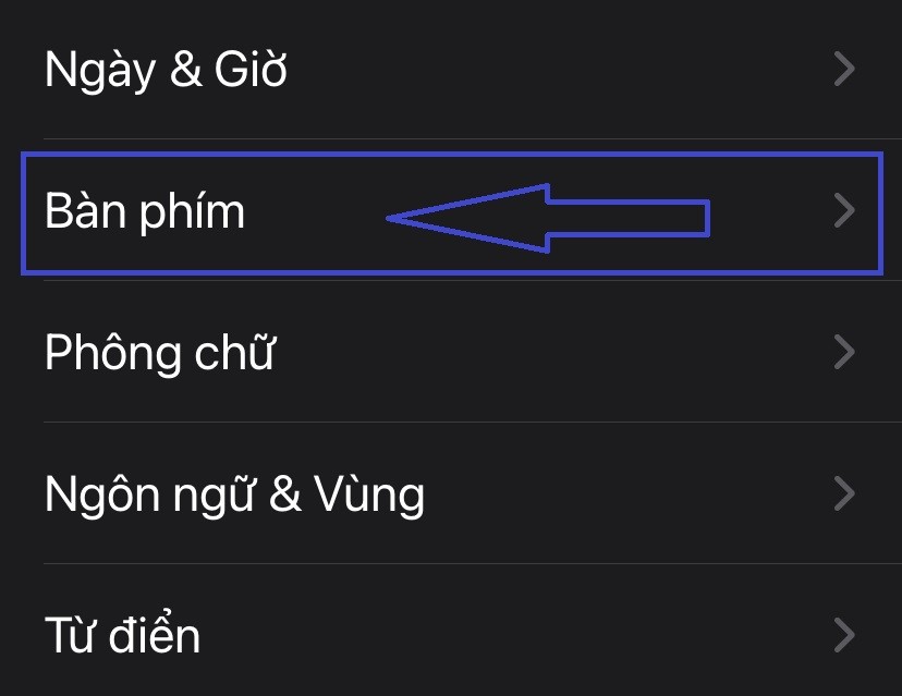 Bàn phím trên iPhone
