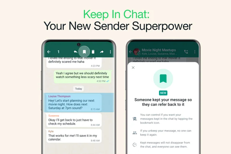 WhatsApp cho phép lưu tin nhắn