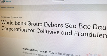 Bị World Bank cấm dự thầu 7 năm, công ty Sao Bắc Đẩu thừa nhận sai sót Bị World Bank cấm dự thầu 7 năm, công ty Sao Bắc Đẩu thừa nhận sai sót