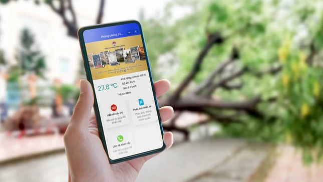 Hướng dẫn cách kêu cứu khẩn cấp qua mini app phòng chống thiên tai