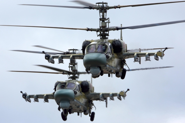 Trực thăng tấn công Ka-52 của quân đội Nga. (Ảnh: Times)