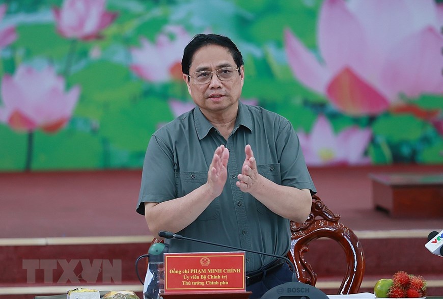 [Photo] Thủ tướng làm việc với các tỉnh vùng ĐBSCL về tình hình sạt lở