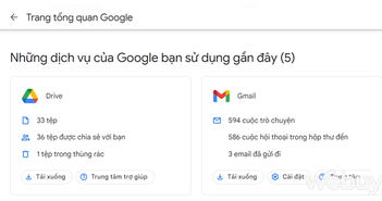 Các mẹo dọn dẹp giúp giải phóng không gian lưu trữ cho Google Drive và Gmail Các mẹo dọn dẹp giúp giải phóng không gian lưu trữ cho Google Drive và Gmail