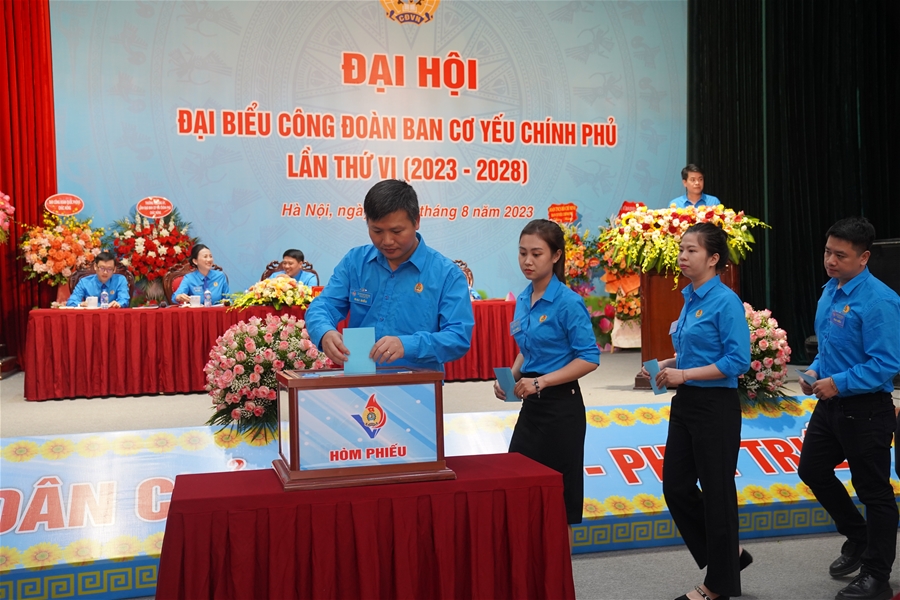 Đại hội đại biểu Công đoàn Ban Cơ yếu Chính phủ lần thứ VI nhiệm kỳ 2023-2028