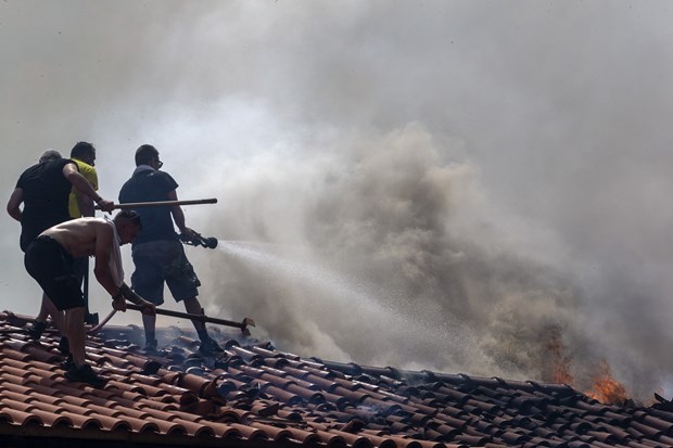 Chính phủ Hy Lạp ban bố lệnh sơ tán mới do cháy rừng lan rộng