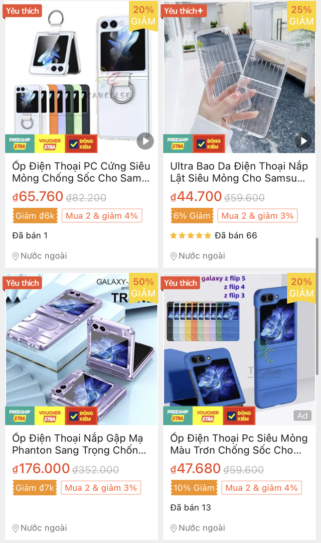 Máy còn chưa ra mắt, nhưng phụ kiện cho Galaxy Z Fold5 và Flip5 đã bán tràn lan trên Shopee - Ảnh 2. Máy còn chưa ra mắt, nhưng phụ kiện cho Galaxy Z Fold5 và Flip5 đã bán tràn lan trên Shopee - Ảnh 2.