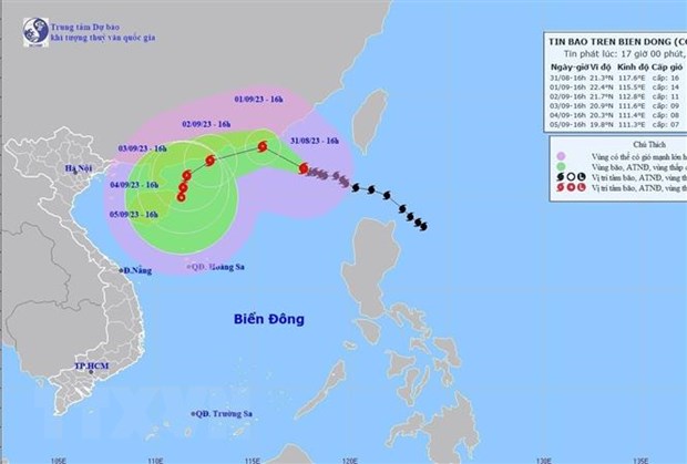 Bão số 3 Saola cách Hong Kong khoảng 420km, sức gió mạnh nhất cấp 15
