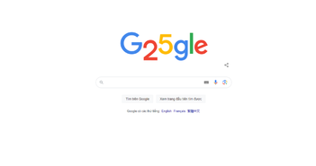 Sinh nhật thứ 25 của Google: Doodle tái hiện logo Google ngày đầu tiên