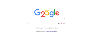 Sinh nhật thứ 25 của Google: Doodle tái hiện logo Google ngày đầu tiên Sinh nhật thứ 25 của Google: Doodle tái hiện logo Google ngày đầu tiên