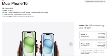 Giá bán và thời điểm lên kệ của iPhone 15 tại Việt Nam