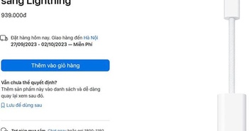 Người dùng phải mất gần 1 triệu đồng để dùng cổng Lightning trên iPhone 15 Người dùng phải mất gần 1 triệu đồng để dùng cổng Lightning trên iPhone 15