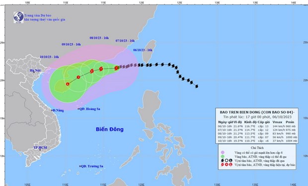 Bão số 4 cách Hong Kong khoảng 290km về phía Đông Đông Nam