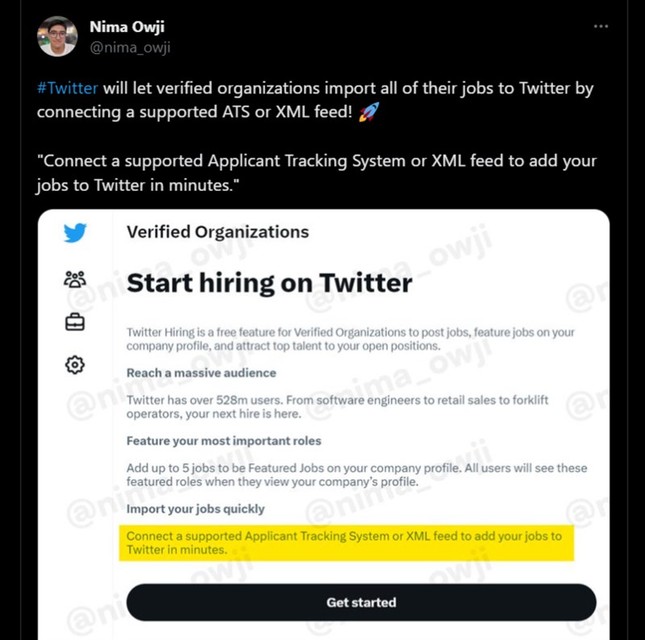 X (Twitter) chính thức cạnh tranh với LinkedIn: Ra mắt tính năng tuyển dụng độc đáo - Ảnh 1.