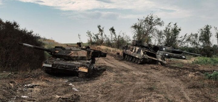 Leopard 2 bị phá hủy trên chiến trường Ukraine.