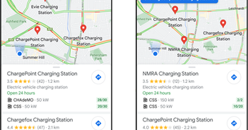 Google Maps ngừng hiển thị trạm xăng cho chủ xe điện