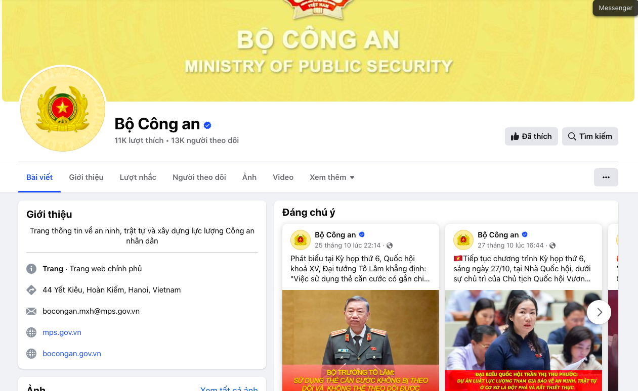 Bộ Công an công bố kênh Facebook chính thức - rất nhiều cảnh báo "nóng" về tội phạm mới người dân cần biết