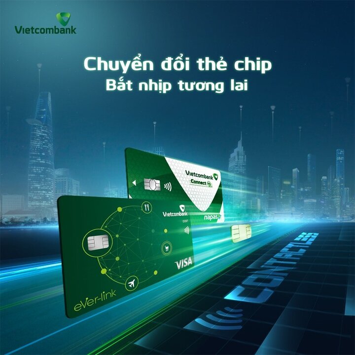 Thẻ Vietcombank Chip Contactless - thanh toán 'một chạm'