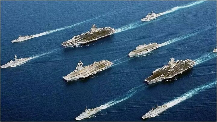 Hạm đội hải quân Mỹ.