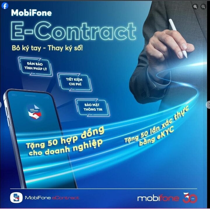 Chuyển đổi số hiệu quả cùng Hợp đồng điện tử có 'tích xanh' MobiFone eContract