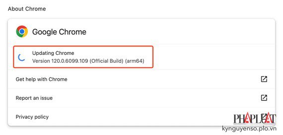 Google khuyến cáo người dùng nên cập nhật Chrome ngay lập tức