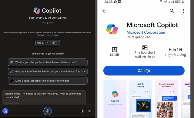 Microsoft ra mắt Copilot dành riêng cho Android