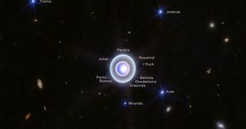 Kính James Webb bắt trọn hình ảnh tuyệt đẹp của sao Thiên Vương