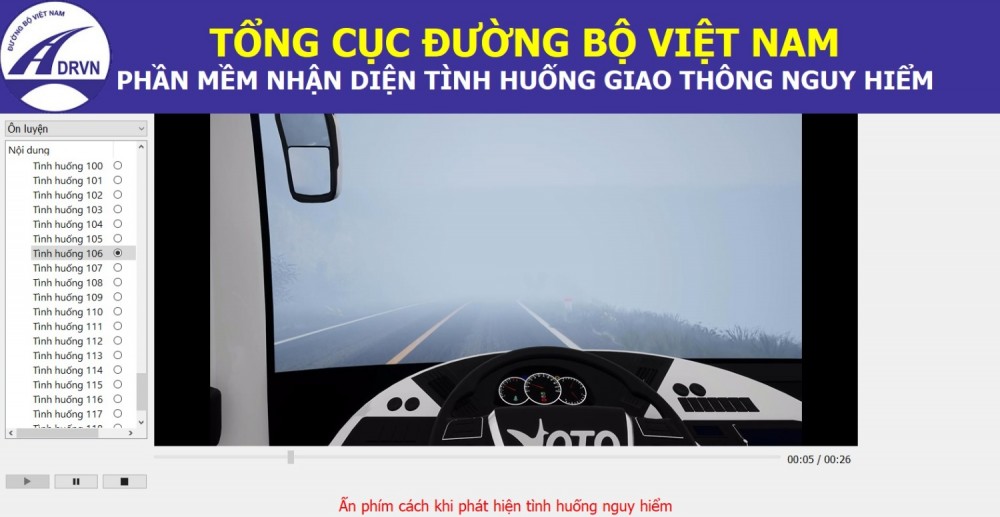 Phần mềm mô phỏng tình huống giao thông trong sát hạch lái ô tô rất bất cập và không thực tế