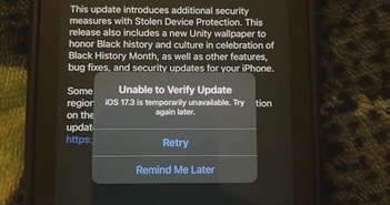 Nhiều người gặp lỗi không thể cài đặt iOS 17.3