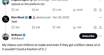 Bị Elon Musk gạ gẫm, "ông hoàng YouTube" MrBeast thử đăng video lên X: Bất ngờ với số tiền thu về
