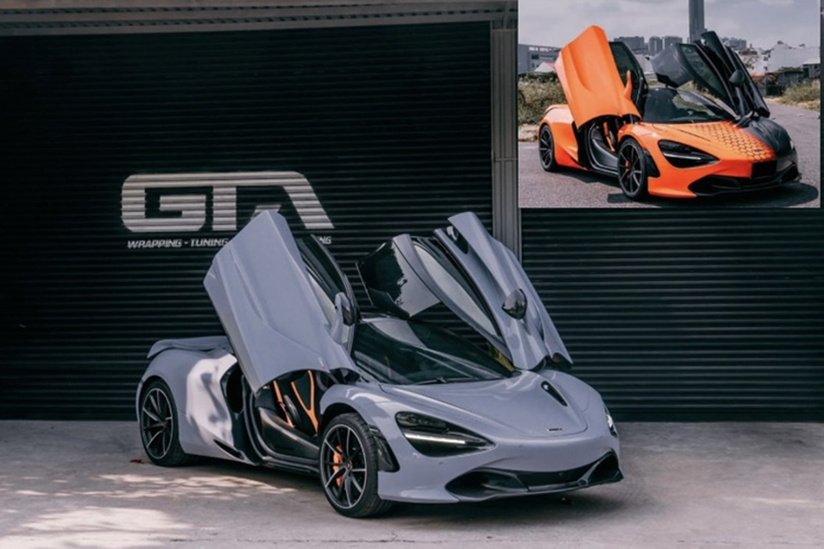 Siêu xe McLaren 720S màu xám độc nhất Việt Nam “thay áo” mới Sieu xe McLaren 720S mau xam doc nhat Viet Nam “thay ao” moi