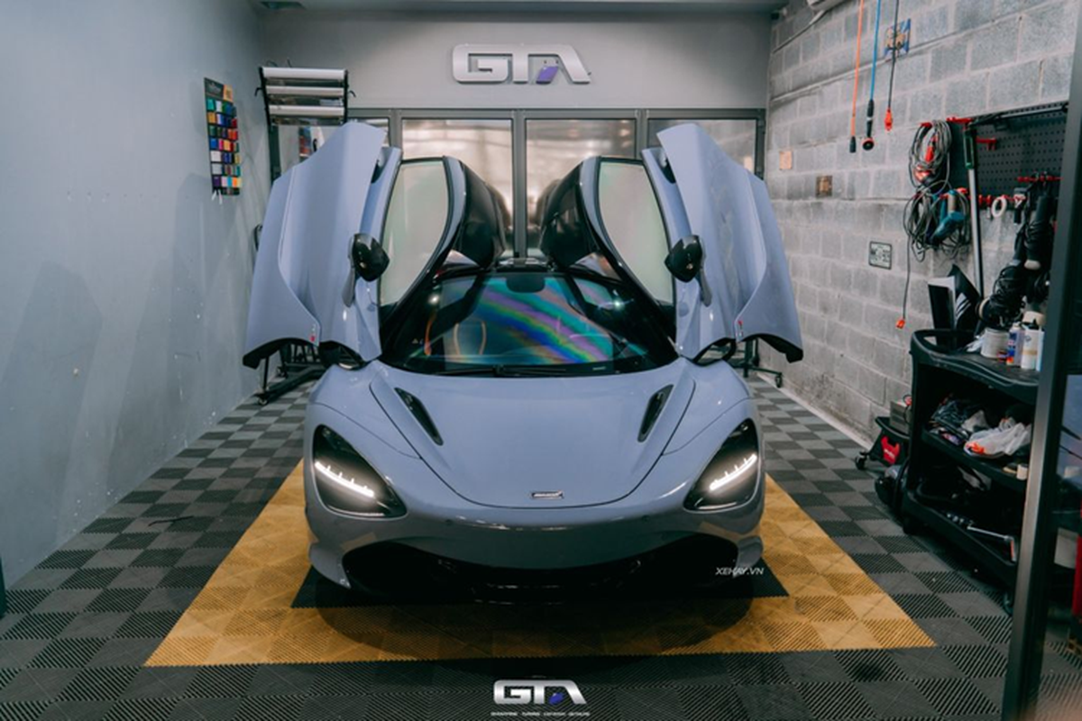 Siêu xe McLaren 720S màu xám độc nhất Việt Nam “thay áo” mới - Hình 2 Sieu xe McLaren 720S mau xam doc nhat Viet Nam “thay ao” moi-Hinh-2