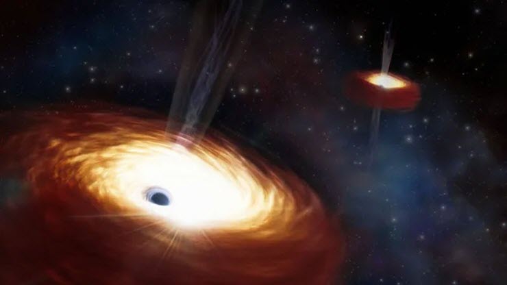 Cặp hố đen siêu nặng, gấp 28 tỷ lần Mặt Trời