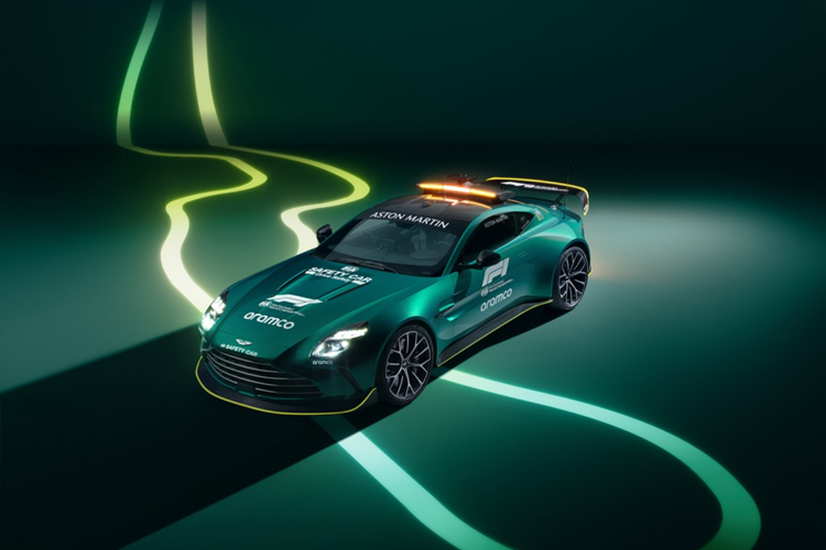 Aston Martin Vantage vừa ra mắt làm nhiệm vụ FIA tại F1 2024 Aston Martin Vantage vua ra mat lam nhiem vu FIA tai F1 2024