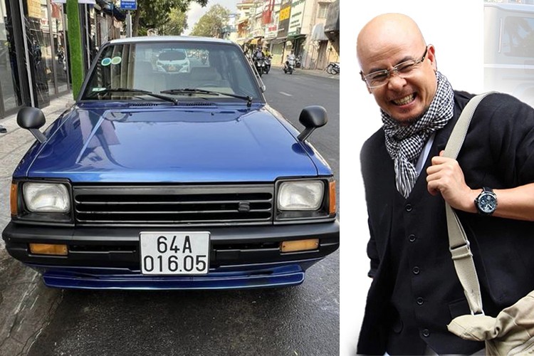 Qua Vũ cưỡi "ông cụ" Toyota Starlet 40 năm tuổi dạo phố Sài Gòn